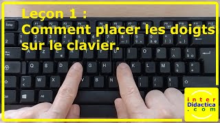 Leçon 1 : Comment placer les doigts sur le clavier. Cours de Dactylographie. screenshot 3