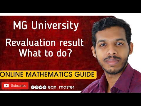 MG UNIVERSITY. REVALUATION. WHAT TO DO?