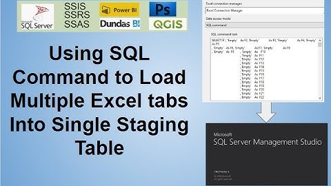 Data Warehousing from Excel--Load Excel Source to Staging table part 2