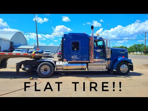 FLAT TIRE!!! | My Trucking Life | Vlog #2585 | July 12th, 2022