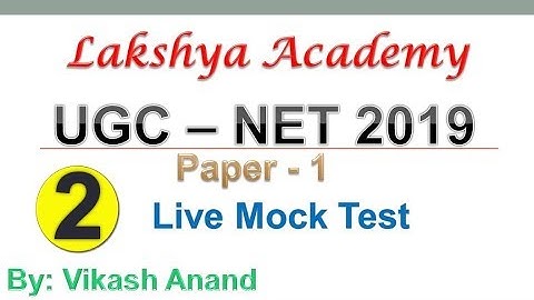 #2 || UCG NET/JRF Paper 1 Mock Test || By Vikash Anand