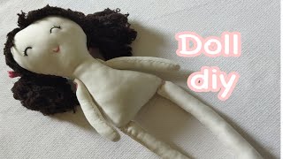 طريقة صنع دمية من القماش بدون آلة خياطة / how to make a doll / الجزء 1