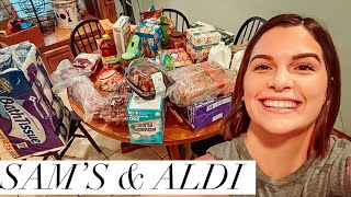 FAMILY OF 6 GROCERY HAUL FROM SAMS & ALDI! NEW GROCERY SHOPPING ROUTINE | THE SIMPLIFIED SAVER