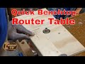 How to make a quick bench top router table woodworking how to value