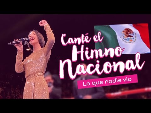 Ángela Aguilar cantando el Himno Nacional de México en La Pelea de Canelo Alvarez en Las Vegas