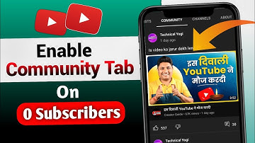 Ab 0 Subscriber Pe Community Tab Enable Kaise Kare ? YouTube New Update : Community Tab Feature🔥