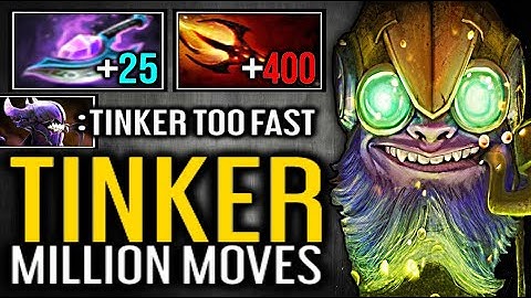 Tinker the HERO with a MILLION MOVES! Crazy Fast hand Dota 2 7.28c Tinker Gameplay.