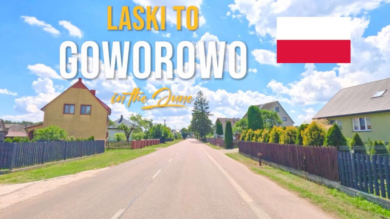 Scenic Drive in Poland 🇵🇱 | From Laski to Goworowo – A Picturesque Journey in June 2024