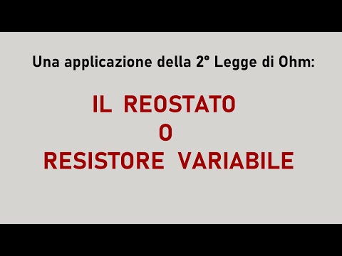 Video: Cos'è un pedale di tipo reostato?