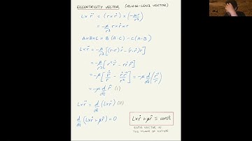 ASTR 503 - Class 8 - Video 5 - Constants of Motion: Angular Momentum, Energy, & Eccentricity Vector