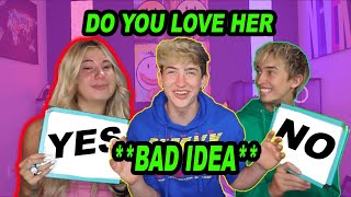 playing WHO KNOWS ME BEST with my GIRLFRIEND and brother! | Cash \& Maverick