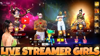 4 Live 😳Streamer Girls Show Me Emote in Cs Rank 😮‍💨& छपरी Girls call me Noob😤 आजा 1 vs 4 में !!