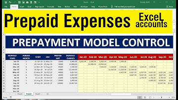 prepaid expenses worksheet in excel | prepayments and accruals schedule excel