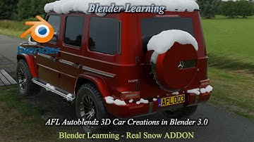 Blender Learning How to use the free Real Snow Addon In Blender 3.0