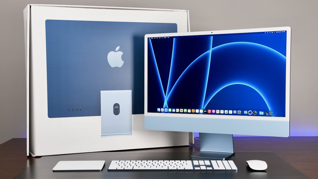  Apple 2023 iMac All-in-One Desktop Computer with M3 chip:  8-core CPU, 8-core GPU, 24-inch Retina Display, 8GB Unified Memory, 256GB  SSD Storage, Matching Accessories. Works with iPhone/iPad; Pink :  Electronics