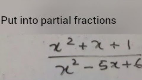 put into partial fractions ( x²+x+1)/(x²-5x+6) tamil nadu 11th maths exercise 2.9 (7)