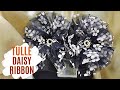 How to make a hair bow out  tulletulle pompoms tutorial