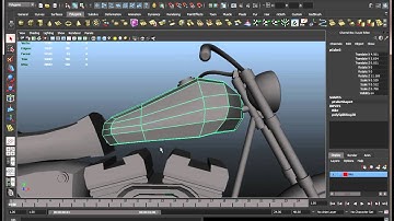 Maya Beginner Modeling Tutorial - Motorcycle ( Part 12 of 13 )