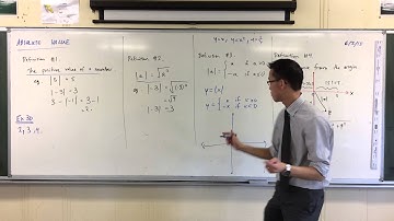 Graphing y = |x| from its Algebraic Definition