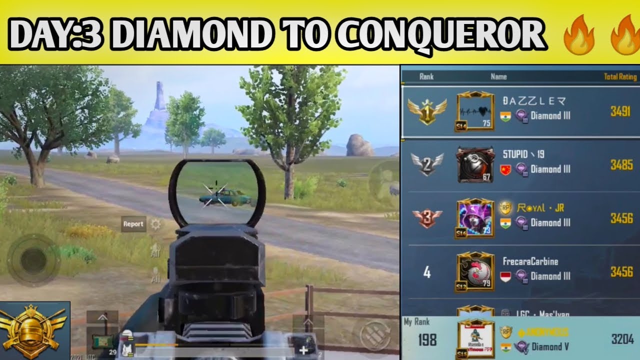 DAY:3 DIAMOND TO CONQUEROR 🔥🔥 SOLO FPP RANK PUSH | #5 WITH 5 KILLS IN CONQUEROR LOBBY| anonYmous FPP
