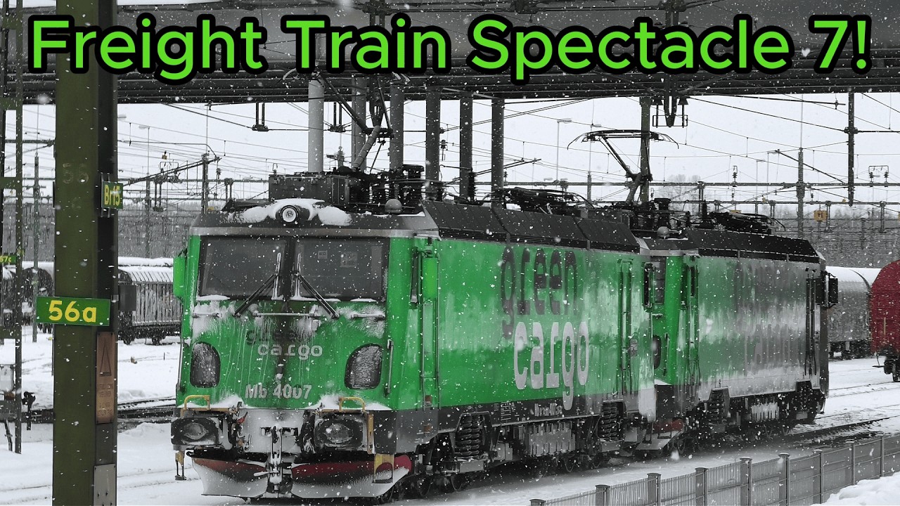 Freight Trains in Early 2026 Across Swedish Railways! | Freight Train Spectacle 7!