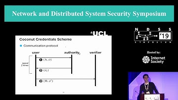 NDSS 2019 Coconut: Threshold Issuance Selective Disclosure Credentials