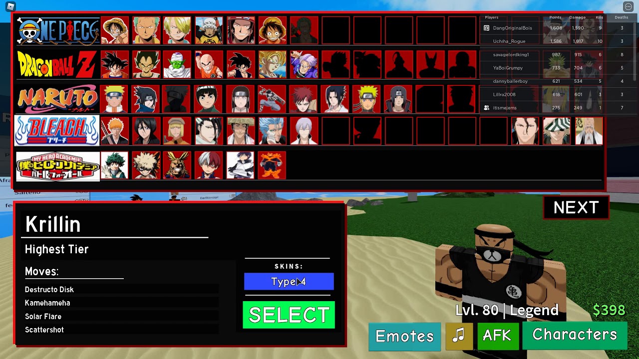 Anime Battle Arena All Legendary Skins Part 1 Youtube - anime battle arena roblox wiki