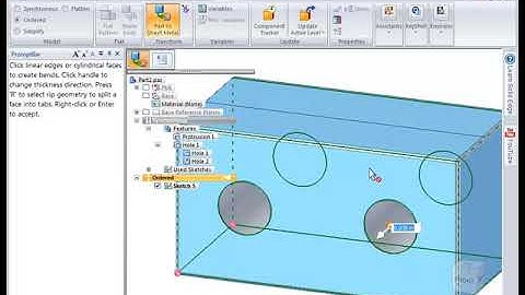 [Học Solid Edge Cực Nhanh] - 13- Chuyển Một Part Sang Dạng Tấm.