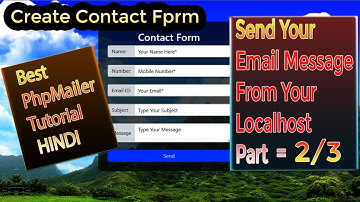 How to make awesome HTML Contact Form PHPMailer Tutorial In HINDI Part 2/3