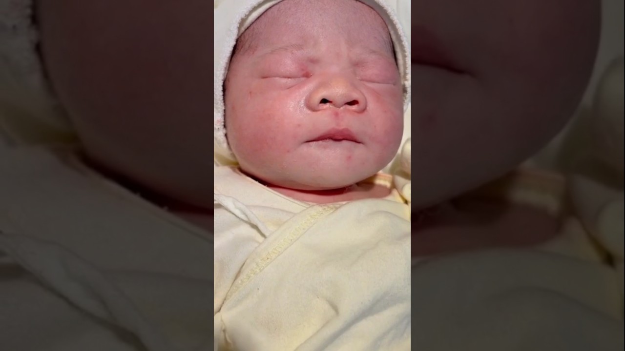 Cute Newborn First Reaction,, Newborn Baby