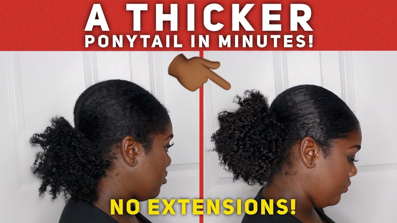 HOW TO GET A THICK, SLEEK PONYTAIL| NO EXTENSIONS/FAKE HAIR! - YouTube