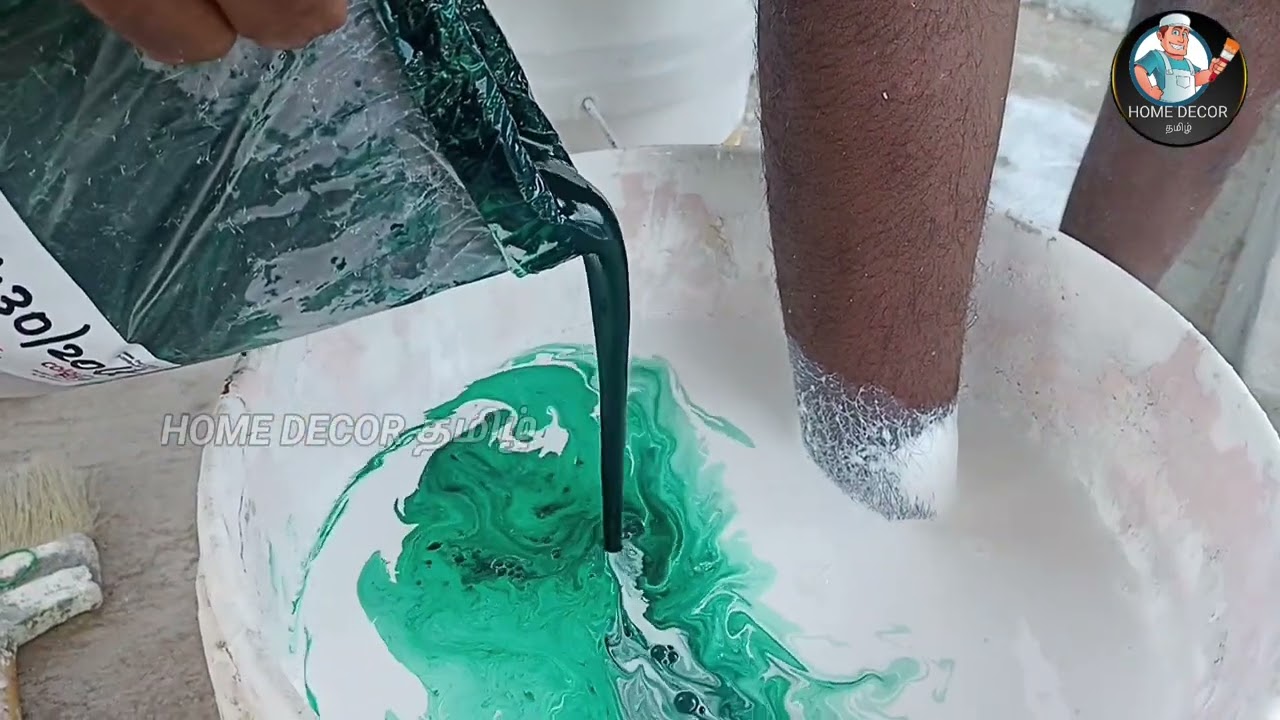 Roof waterproofing, how to apply terrace paint வீட்டில்  நீர்க்கசிவை தடுக்க வெப்பத்தை குறைக்க