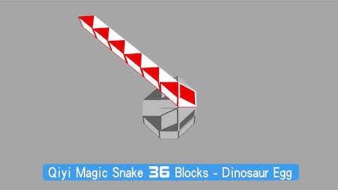 Qiyi Magic Snake Tutorial   36 Blocks - Dinosaur Egg