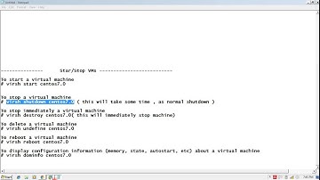 RHEL 7   Start and stop virtual machine