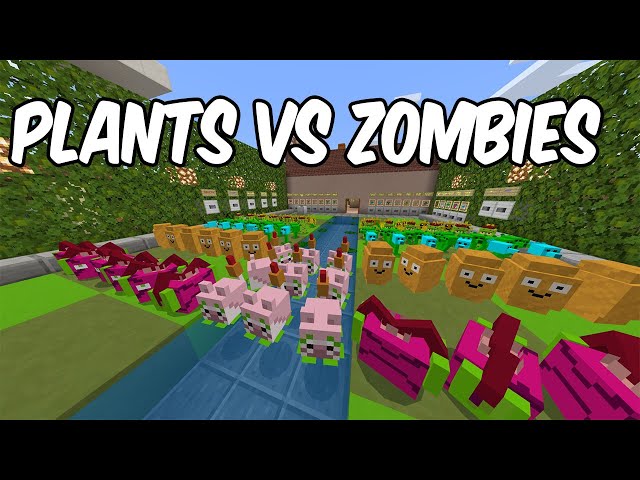 Plants Vs Zombie Bedrock Add-on Minecraft Mod