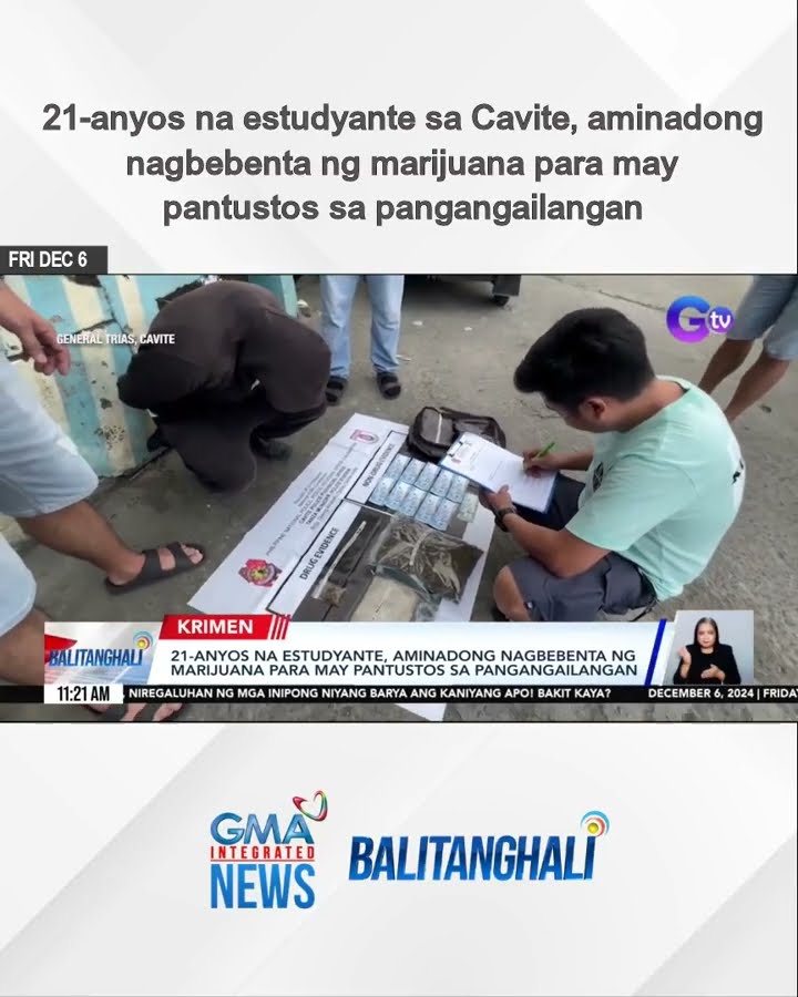 21-anyos na estudyante sa Cavite, aminadong nagbebenta ng marijuana para may... | Balitanghali