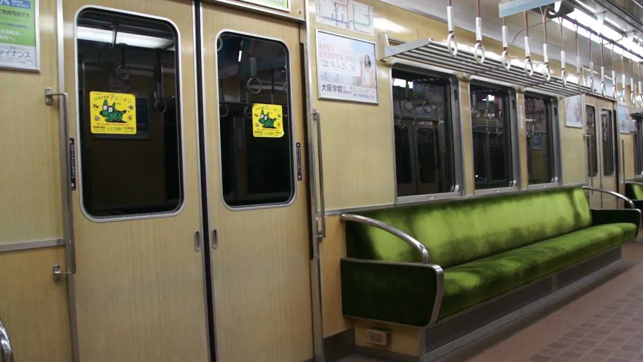 阪急7300系7310F　VVVF長期実用試験車の天六発普通正雀行き最終の車内を撮影