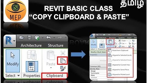 COPY CLIPBOARD AND PASTE_ REVIT BASIC CLASS IN TAMIL