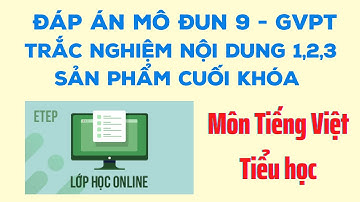 Đáp án mô đun 9 môn Tiếng Việt tiểu học đầy đủ nhất | Kèm sản phẩm nộp cuối khóa
