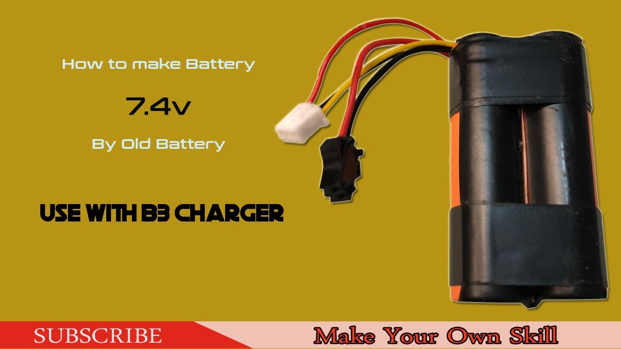 Battery How to make battery RC car 3.7v to 7.2v with Series cicuit