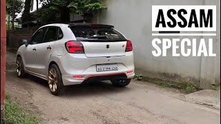 Maruti Baleno With Custom Crackling Exhaust 17 Inches Alloy Projector Fog Lamps Car Skirtings