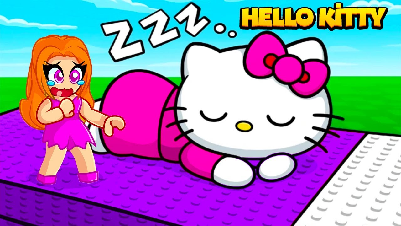 HELLO KİTTY UYUYOR 😍 GİZLİCE BEBEKLERİNİ ÇALDIK! ROBLOX KÜBRA NİSA