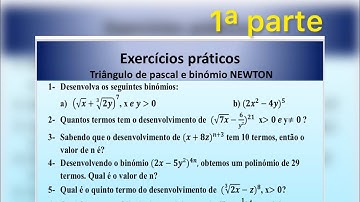 EXERCÍCIOS PRÁTICOS- TRIÂNGULO DE PASCAL E BINÔMIO DE NEWTON-parte 1