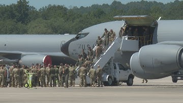Family and friends gather to welcome U.S. airmen back home after deployment
