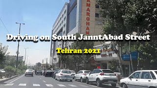 Driving on South Jannat Abad Street- Tehran 2021