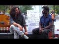 Street performer allows anyone to take his money