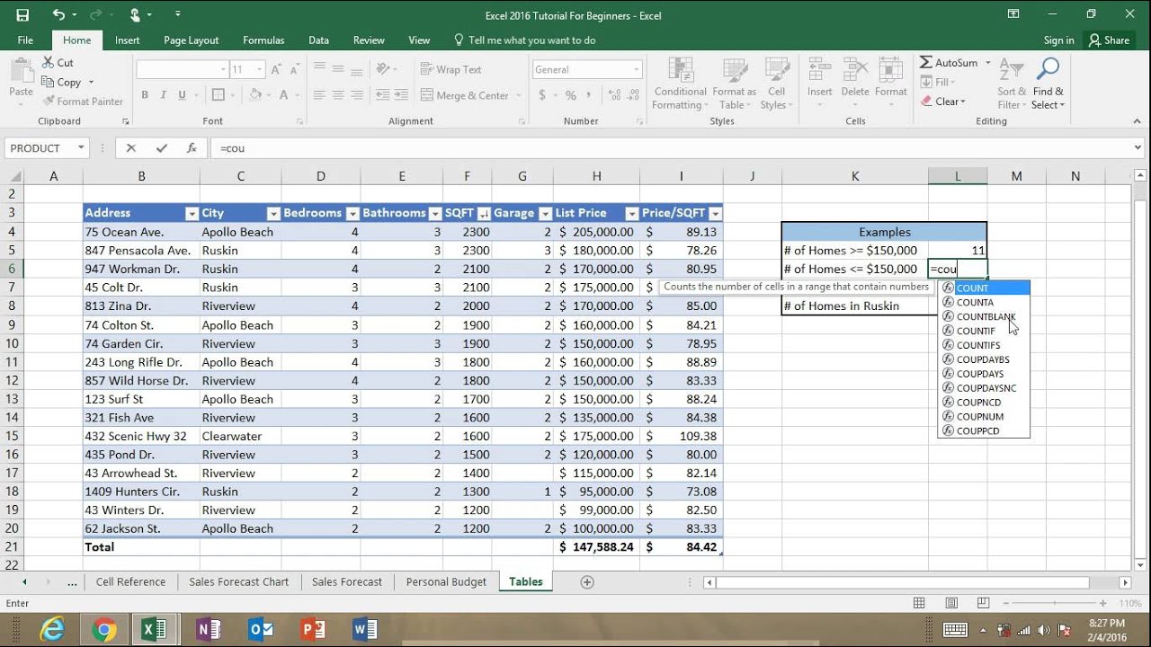 countif excel