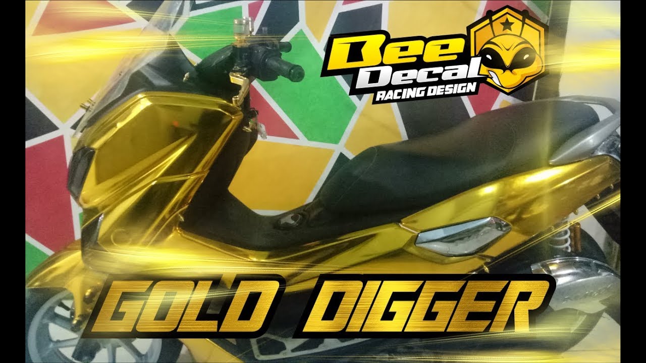  Nmax  Gold  Digger Stiker  Custom Modifikasi Motor Mobil 