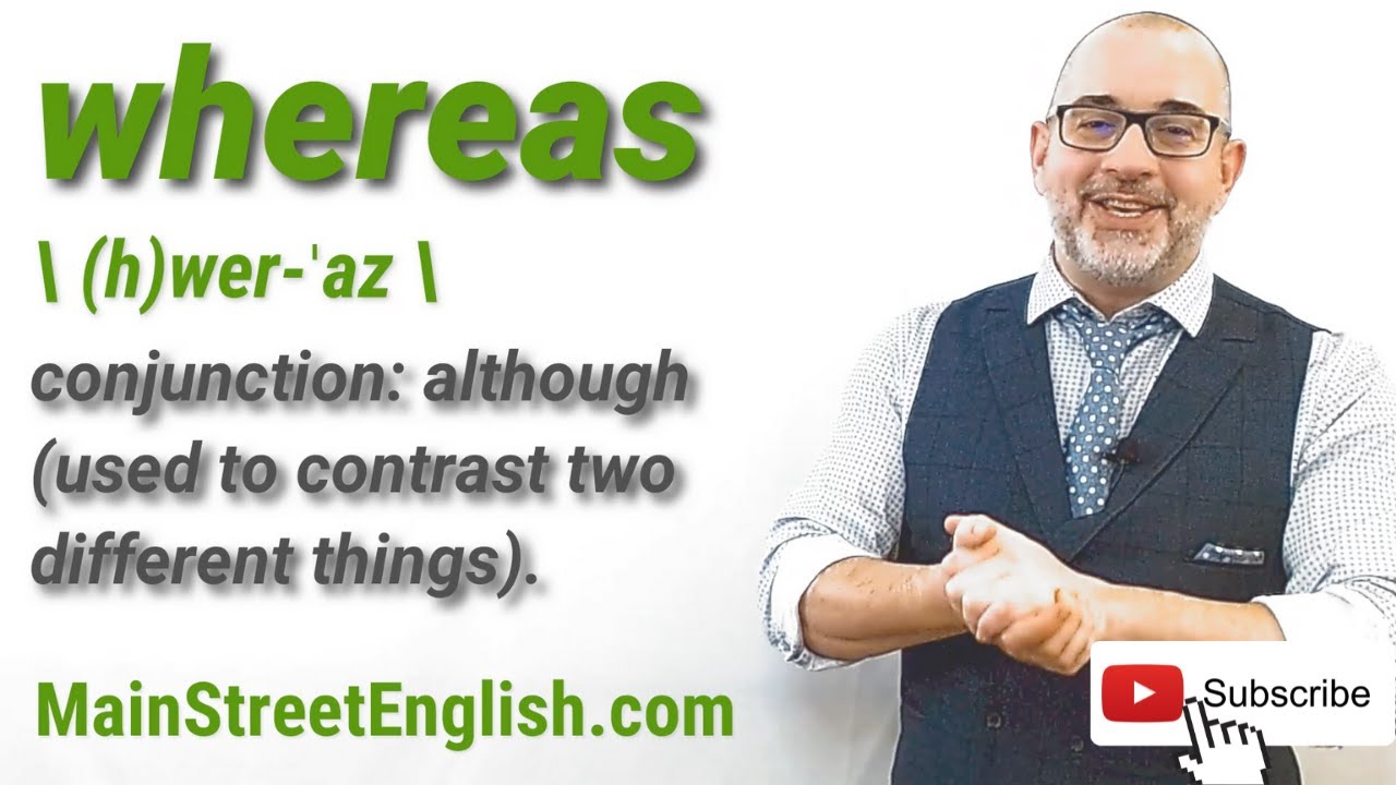 WHEREAS meaning with examples in sentences
