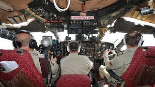 Flying the Antonov 12 with cockpit footage and cargo door lowered inflight